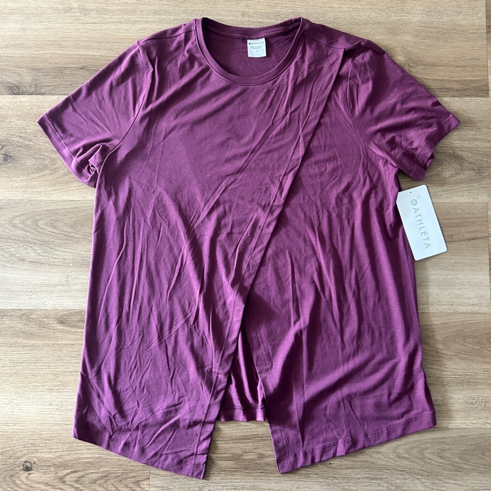 Athleta Essence Maternity Asym Top, Size: M- NWT